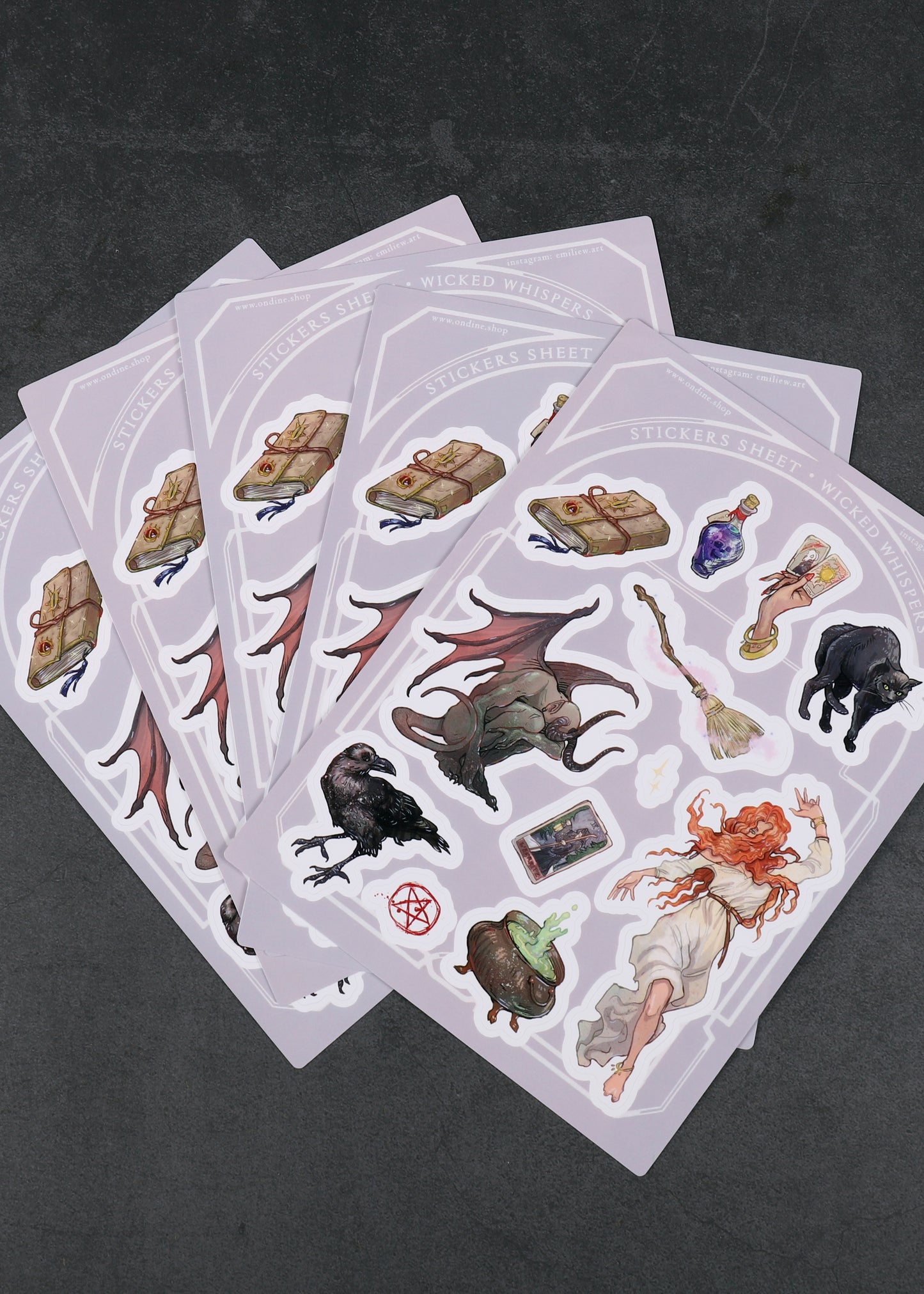 Six feuilles de Stickers