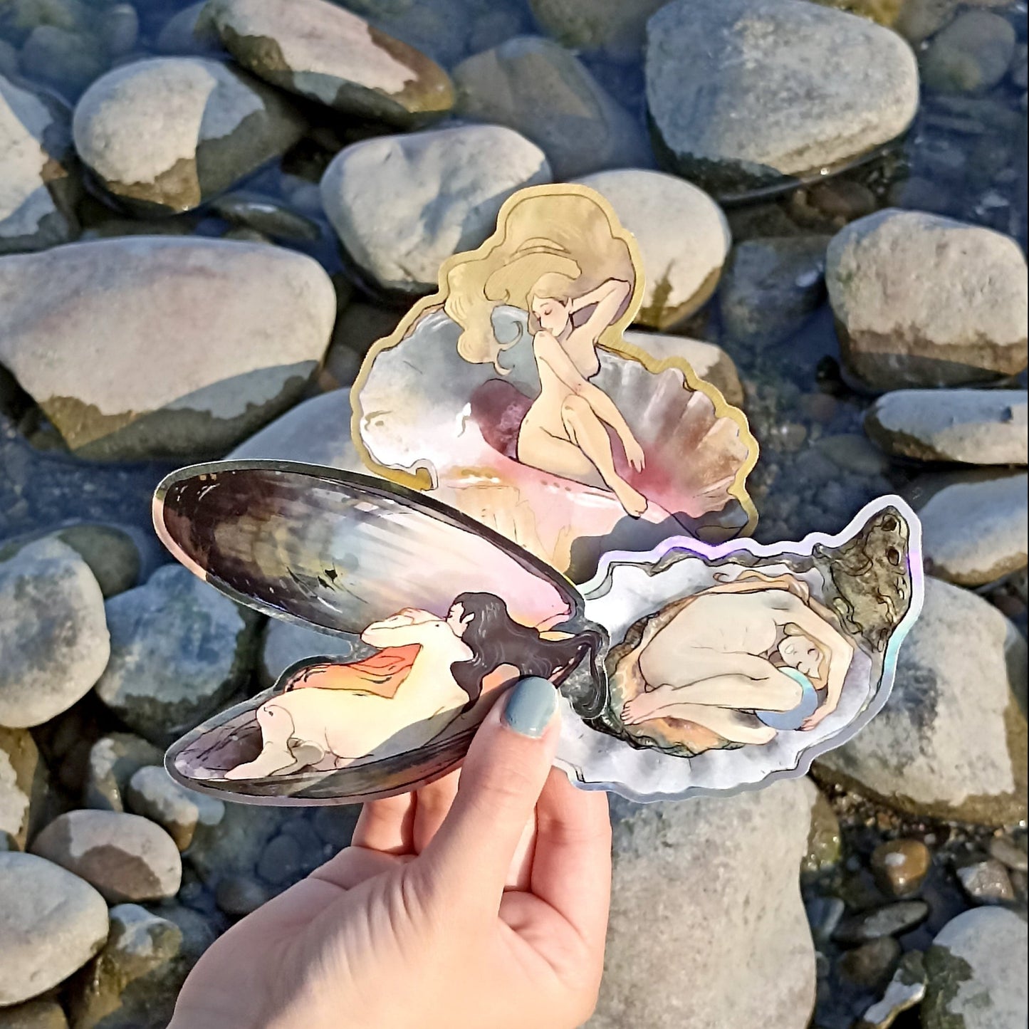 Shiny Shellmaids Sticker Set