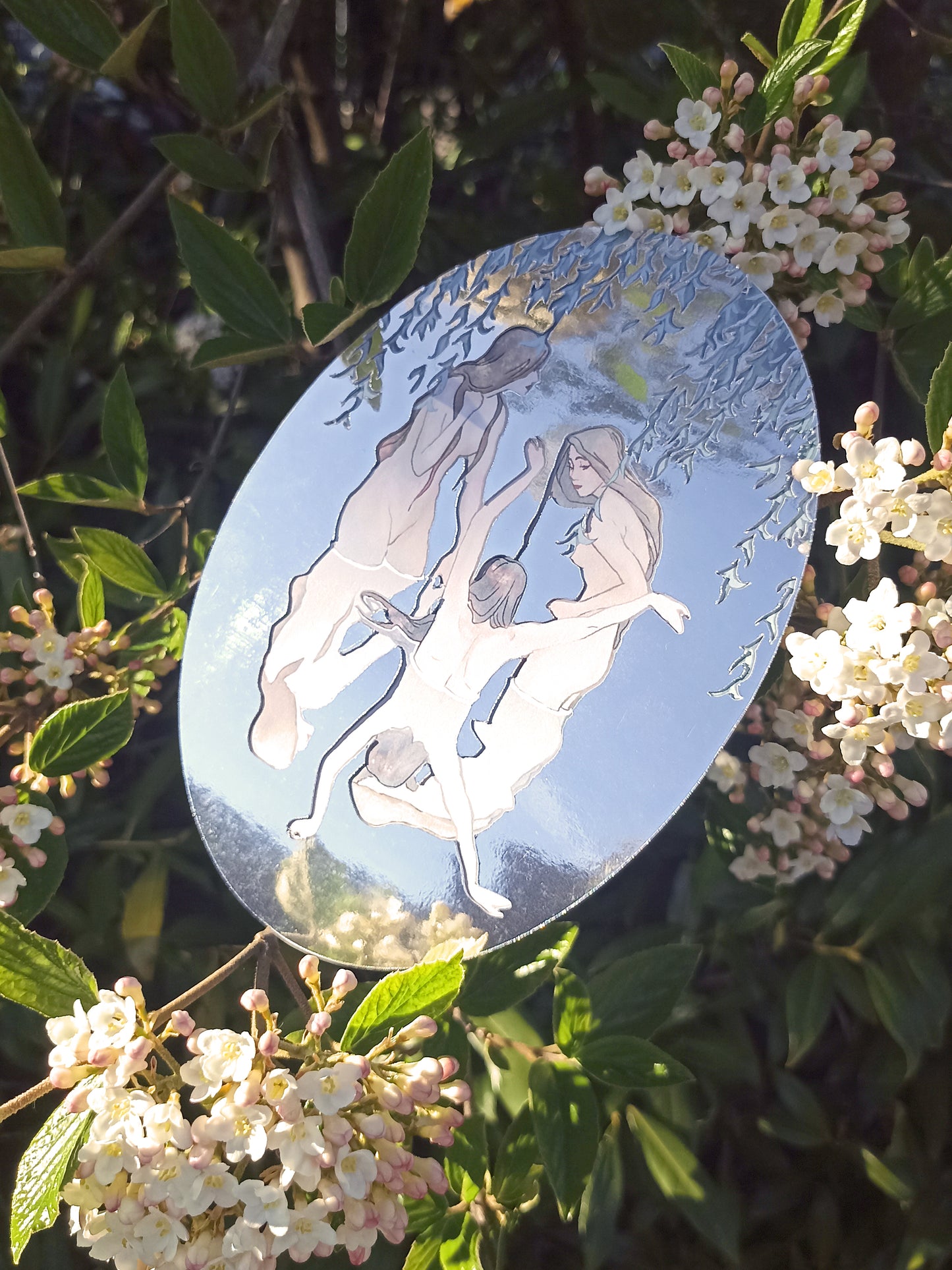 Weeping Willow Mirror Card