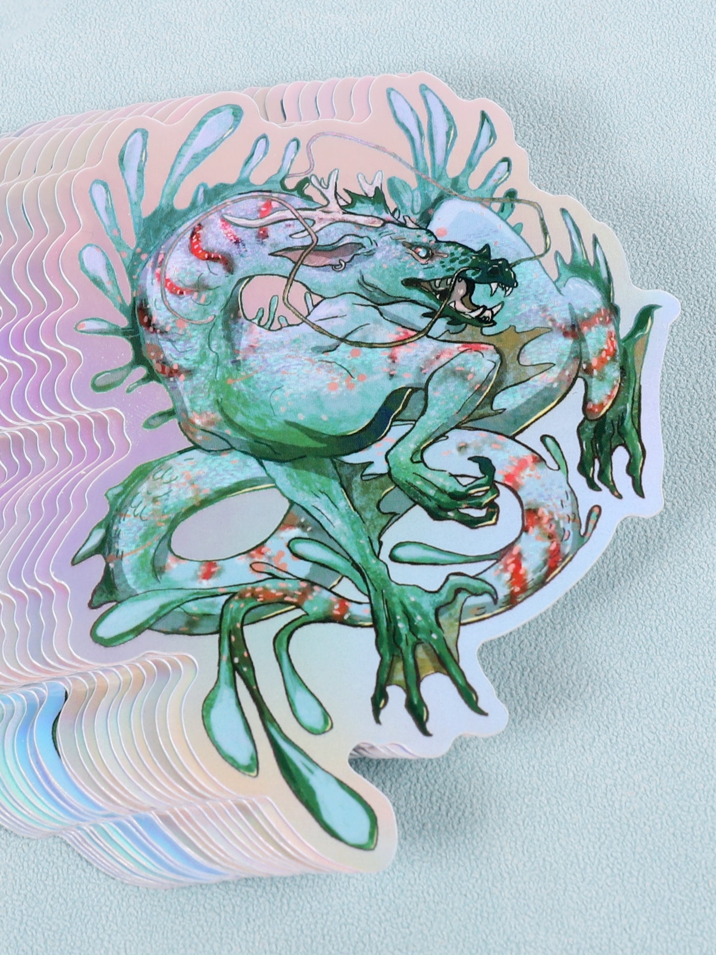 Sticker Holographique Dragon