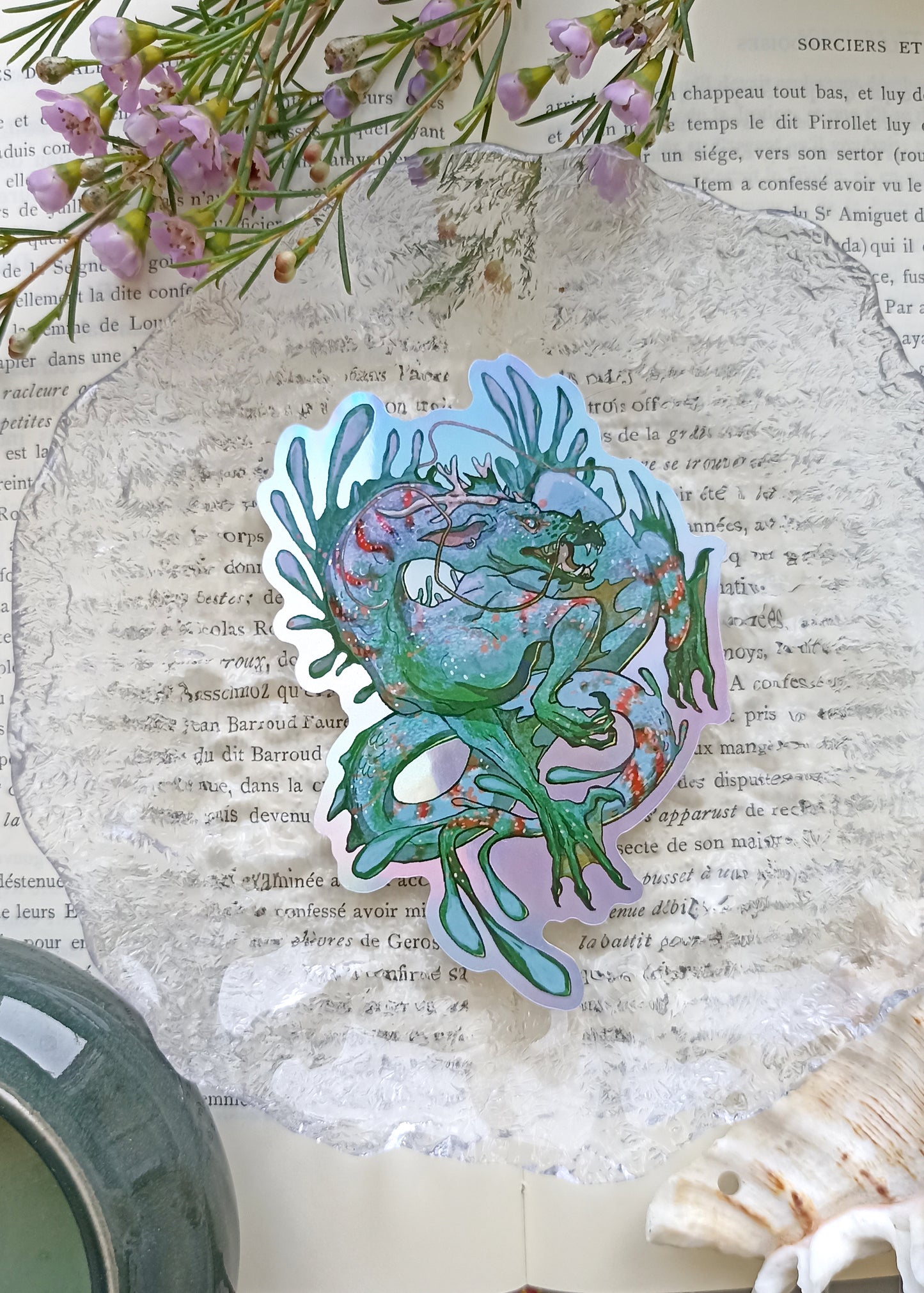Sticker Holographique Dragon