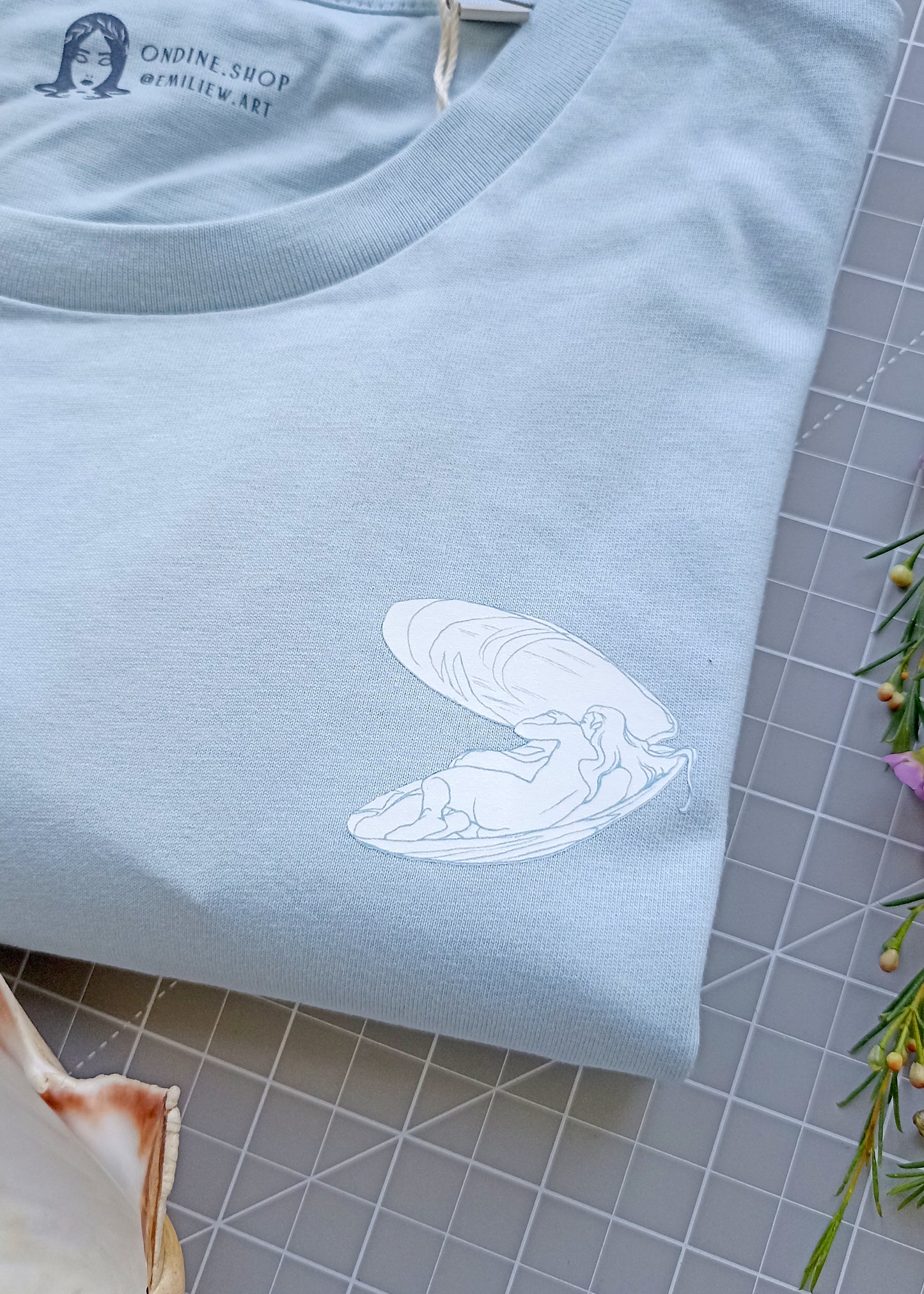 Coquillages – T-shirt unisexe fabriqué au Portugal