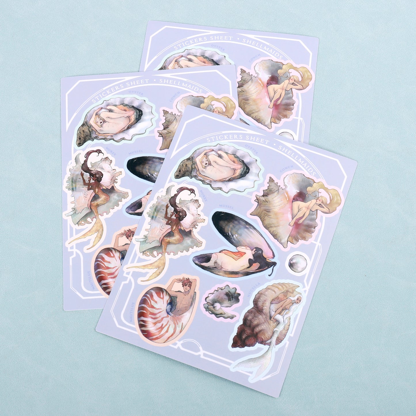 Whimsical sticker sheet duo