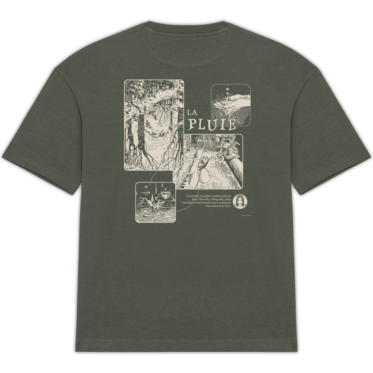 Rainy Day T-Shirt Green - dos_1