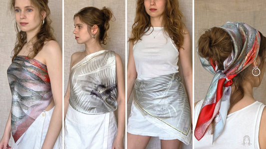 Ideas how to wear a silk scarf