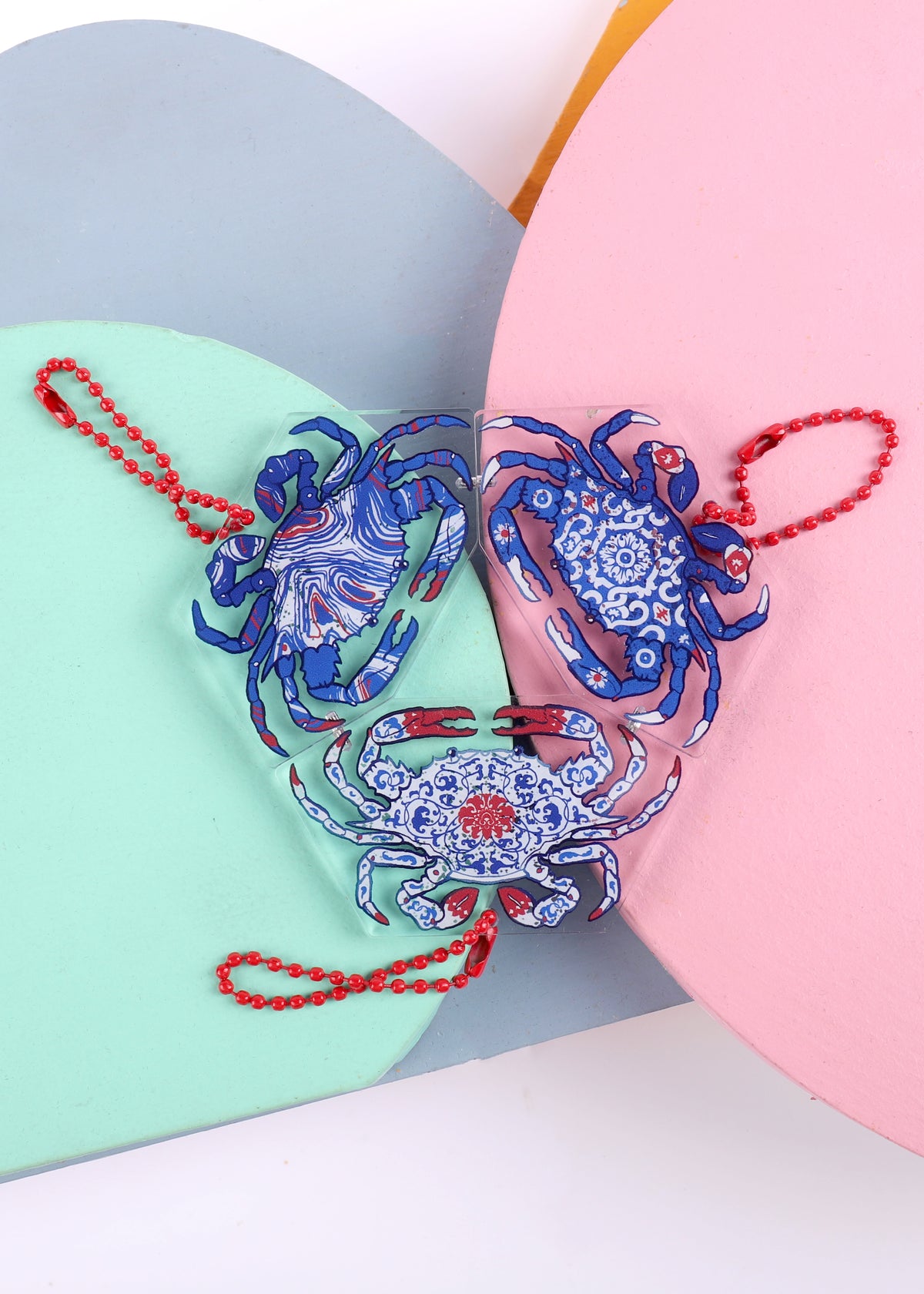Ceramic Crabs Keychain
