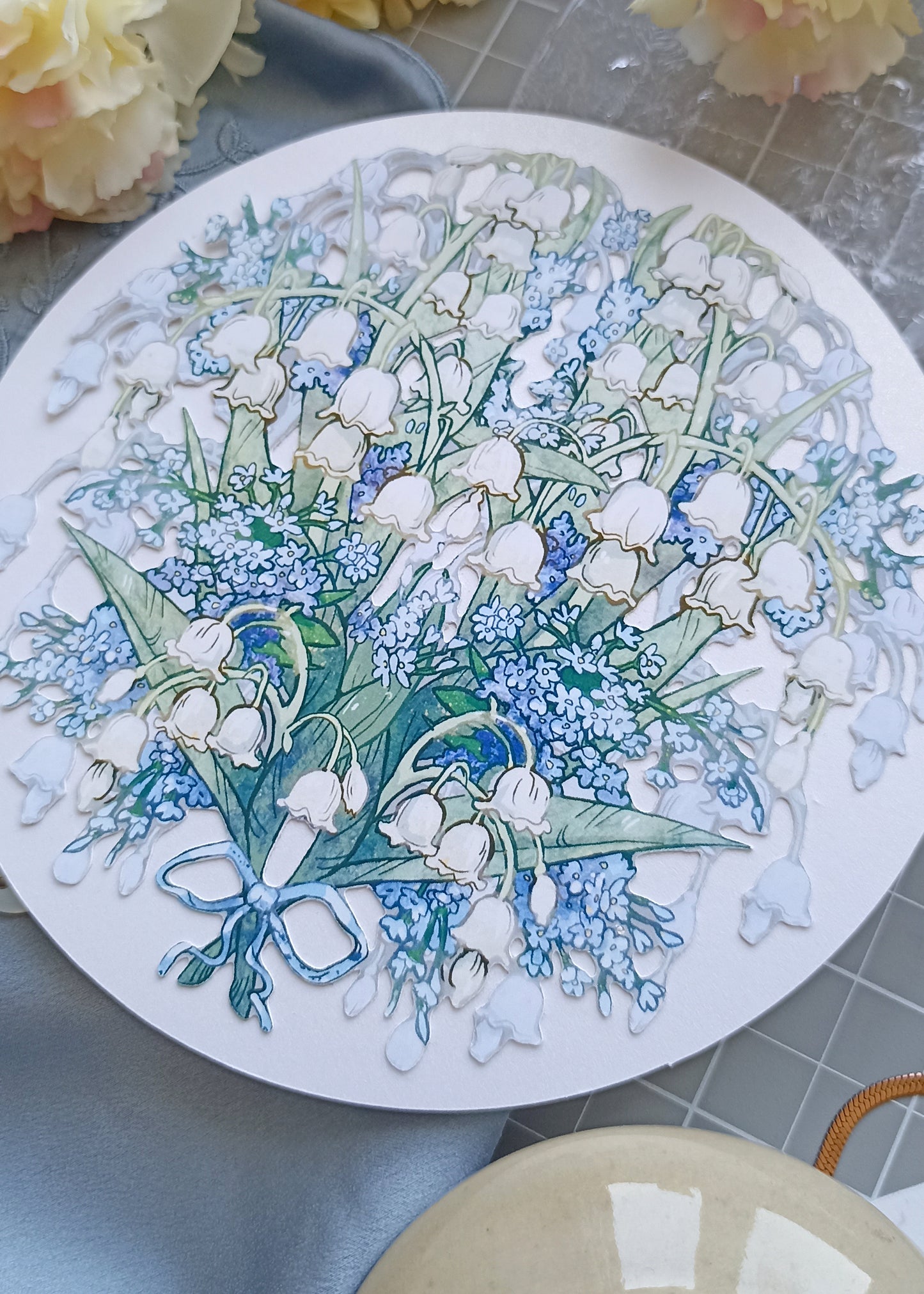 Carte ronde Muguet