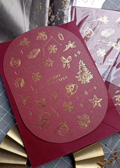 Carte de Noël rouge