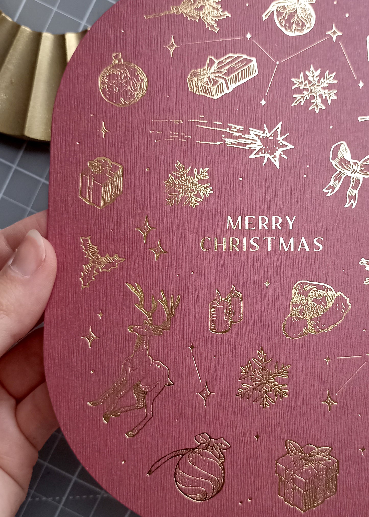 Carte de Noël rouge