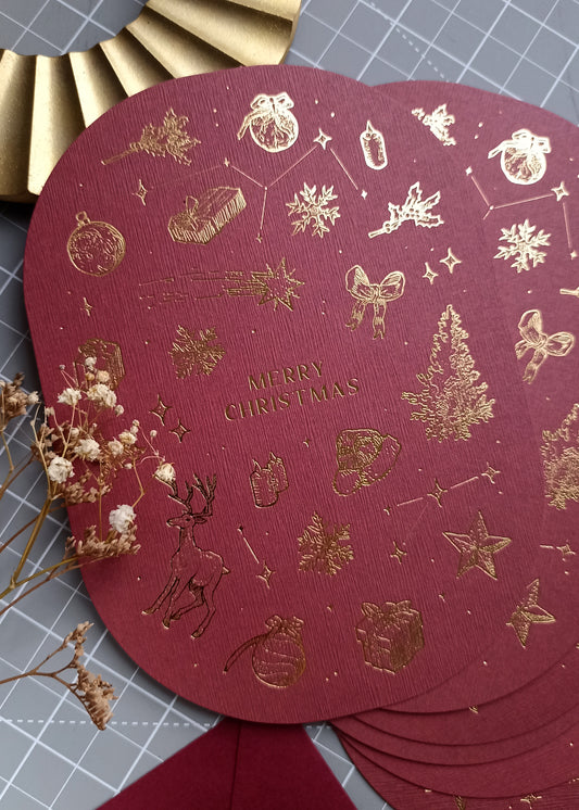 Carte de Noël rouge