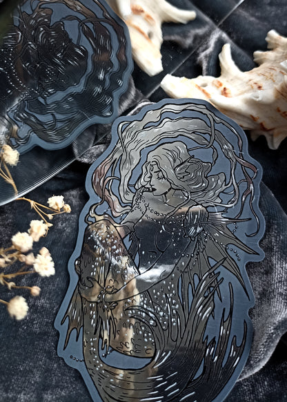 Silver mermaid sticker