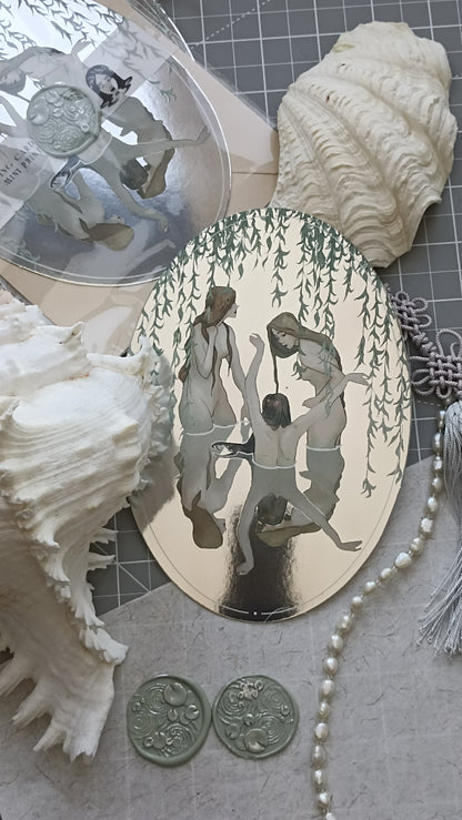 Carte saule miroir