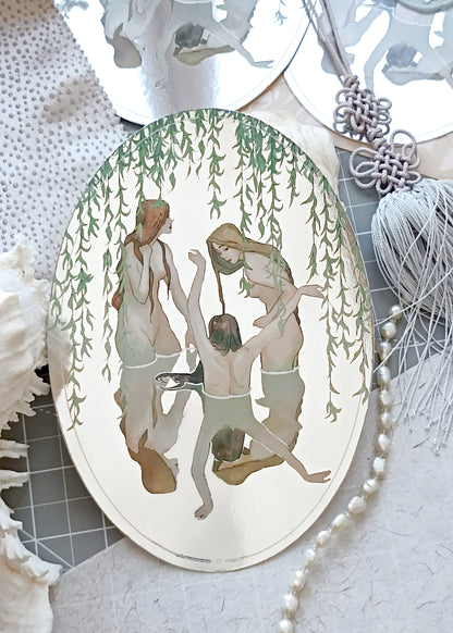 Carte saule miroir