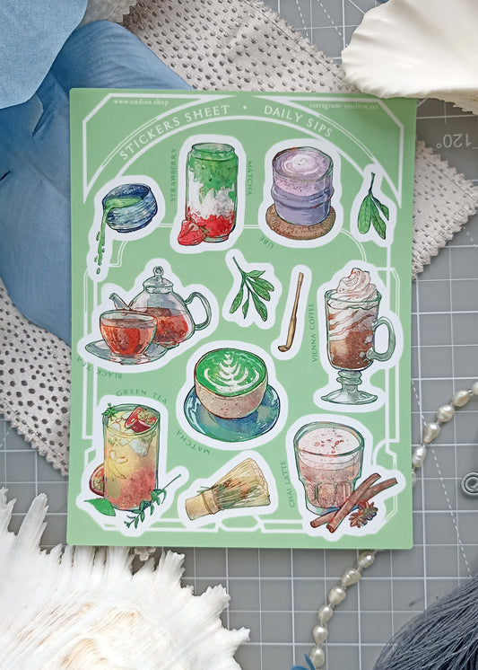 Stickers Sheet Matcha