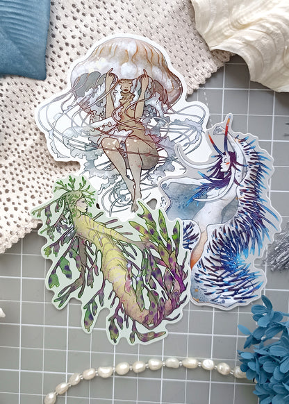 Trio de stickers - Fées marines