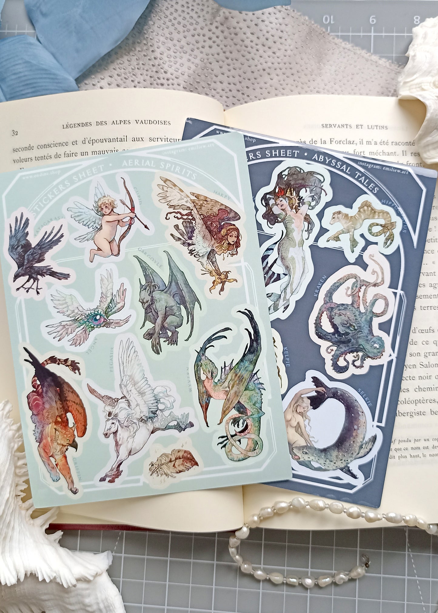 Duo de sticker sheet - Monstres