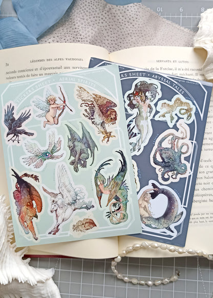 Duo de sticker sheet - Monstres