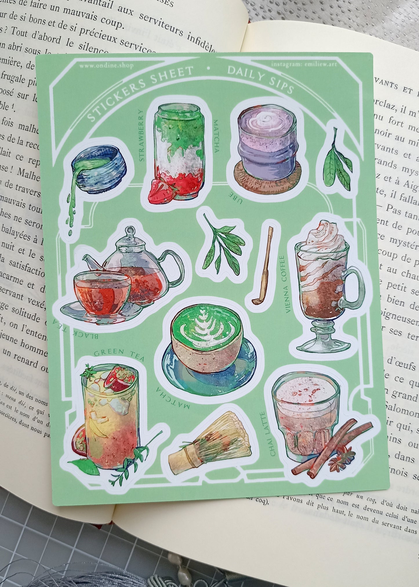 Stickers Sheet Matcha