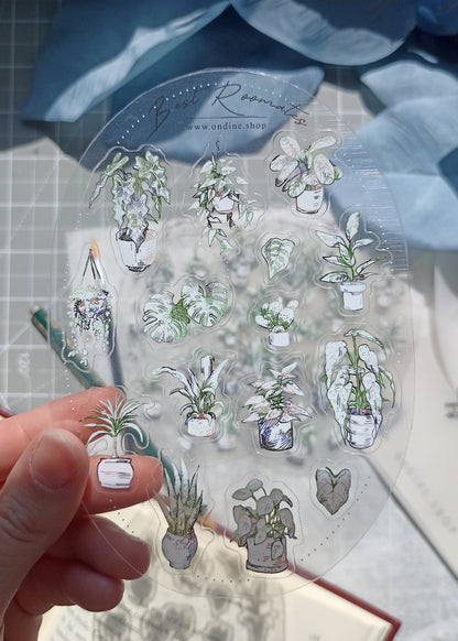 Stickers Sheet transparente - Plantes