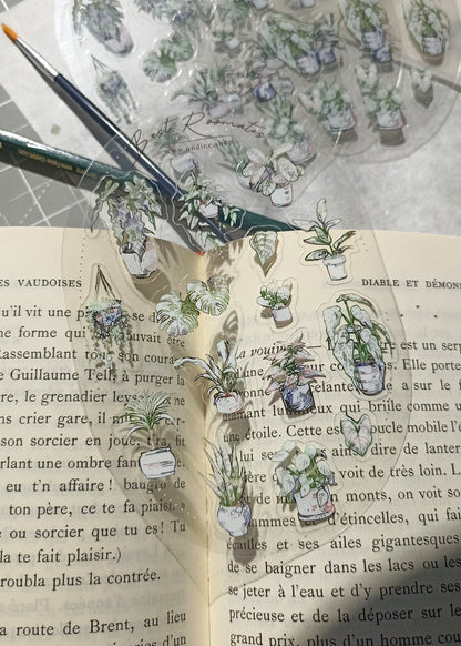 Stickers Sheet transparente - Plantes