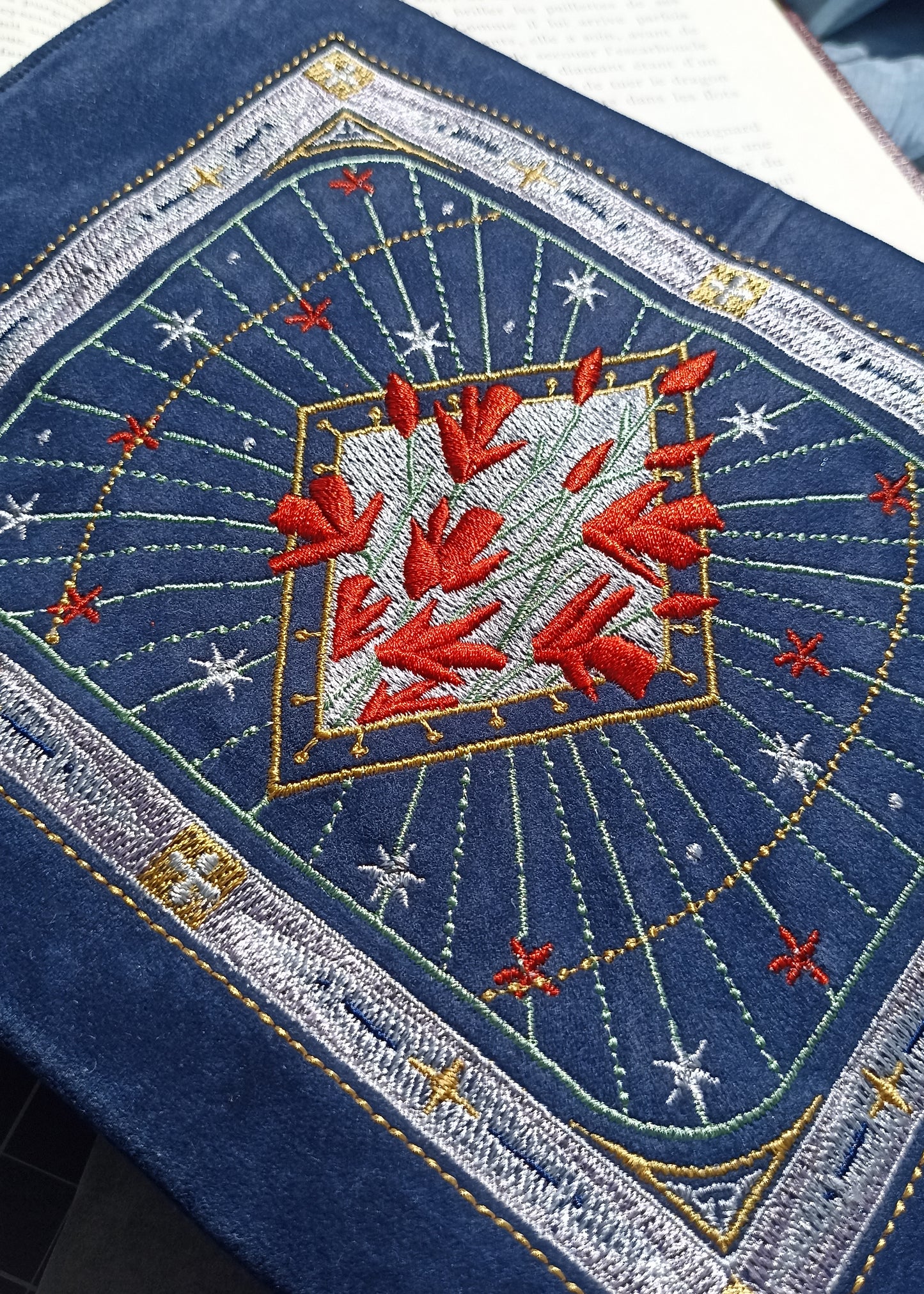 Pochette en velours B5 - Housse pour livres