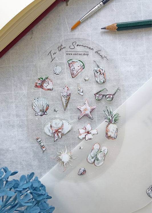 Transparent Sticker Sheet - Summer