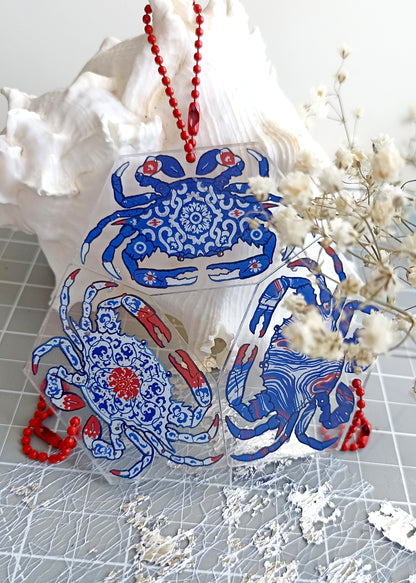 Ceramic Crabs Keychain