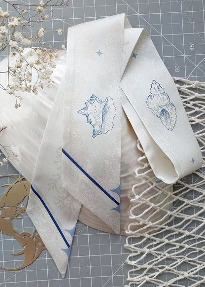 Pearl white - Silk Twilly