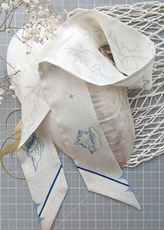 Pearl white - Silk Twilly