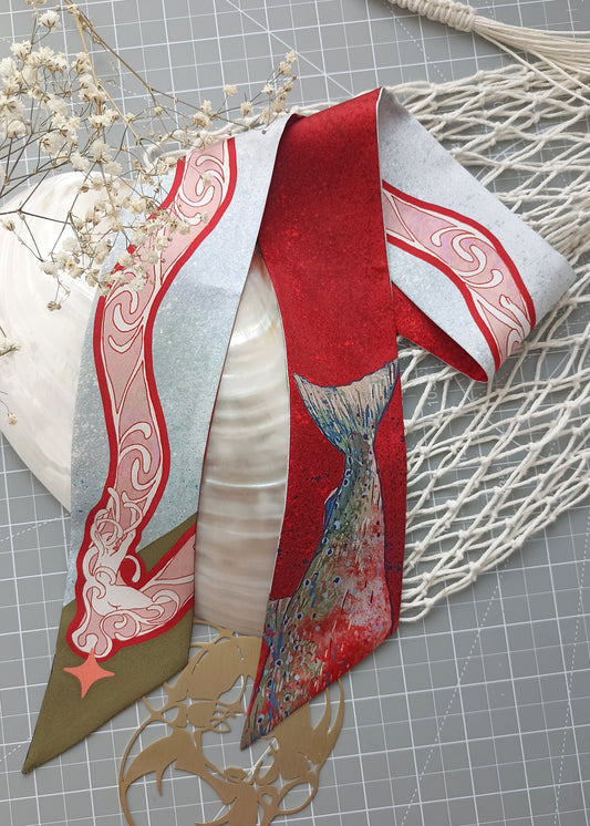 Crimson Red - Silk Twilly