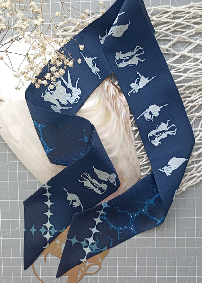 Night Blue - Silk Twilly