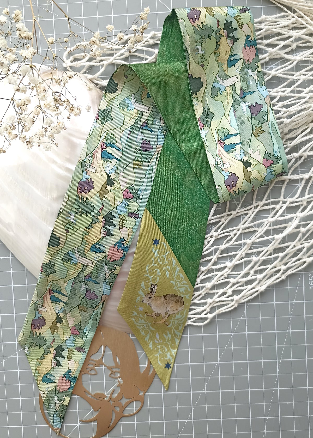 Meadow Green - Silk Twilly