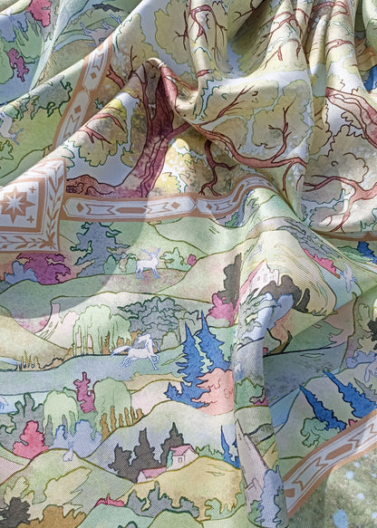 Pastoral Rêverie - Mulberry Silk Scarf