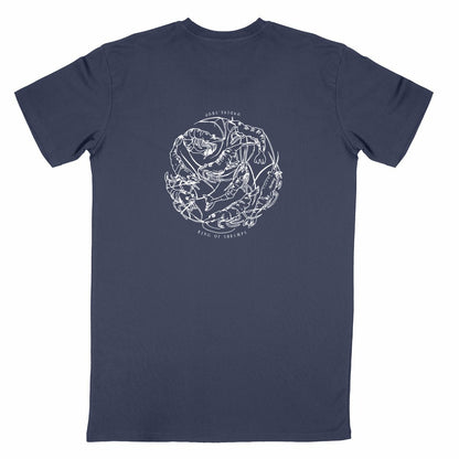 Ring of Shrimps - Lightweight T-Shirt - dos_bleumarine