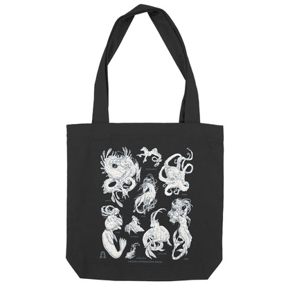 Marine ythology Tote Bag - face_noir