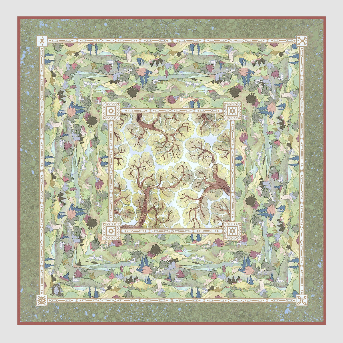 Pastoral Rêverie - Mulberry Silk Scarf