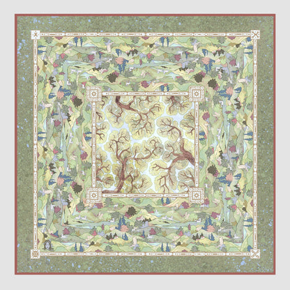 Pastoral Rêverie - Mulberry Silk Scarf